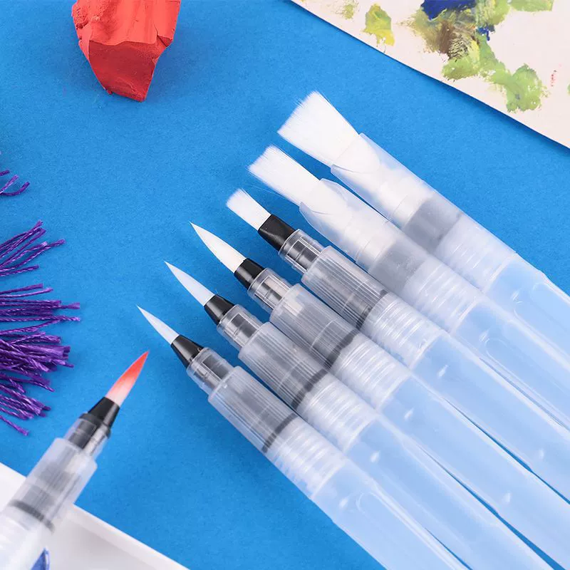 Set, nylon writing brush, pigment watercolour, 6 pieces