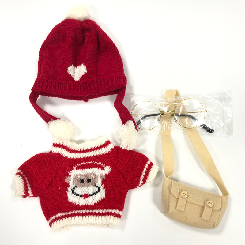 Celebridad en línea de pato ácido hialurónico accesorios de ropa de muñeca ácido hialurónico pato 30cm sombrero gafas accesorios pequeños accesorios de pato amarillo