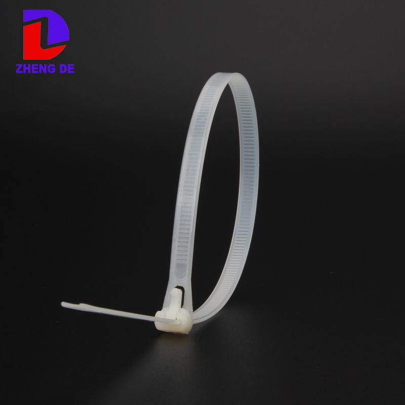 活扣尼龙扎带8*400 可松式扎线带7.6x400mm 可退重复使用束线带