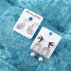 Universal sophisticated elegant zirconium, earrings