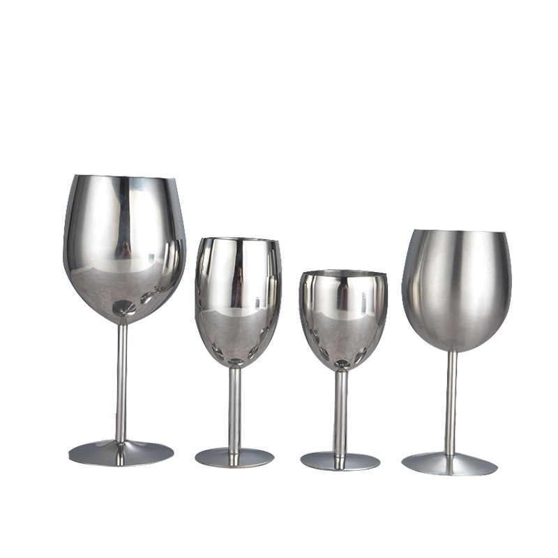 2 Stück Weingläser Edelstahl 18/8 Metall Weinglas Bar Weinglas Champagner Cocktail Trinkbecher Charms Party Supplies_voghion.com