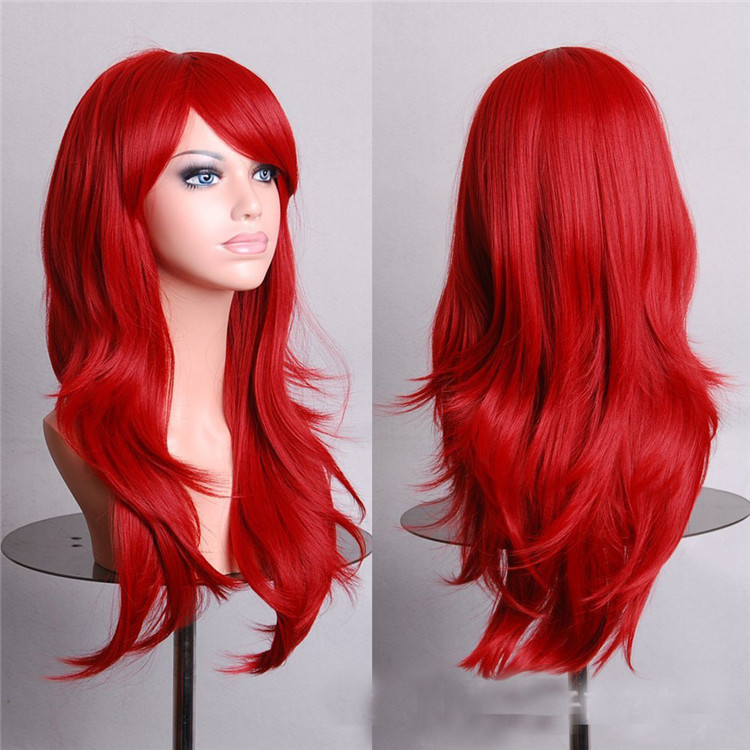 Women's Elegant Party Stage Cosplay High Temperature Wire Side Fringe Long Curly Hair Wigs display picture 3