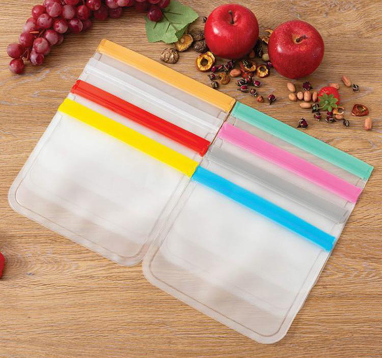 EVA食品储存袋 环保立体PEVA双轨收纳保鲜袋 冰箱水果蔬