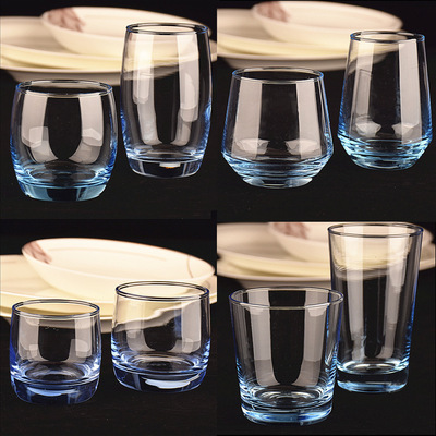 无铅玻璃水杯漱口杯酒店用品刷牙杯饮料杯彩色玻璃杯玻璃杯家用