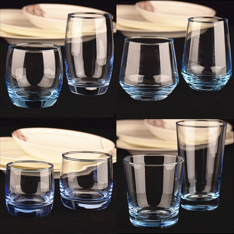 无铅玻璃水杯漱口杯酒店用品刷牙杯饮料杯彩色玻璃杯玻璃杯家用