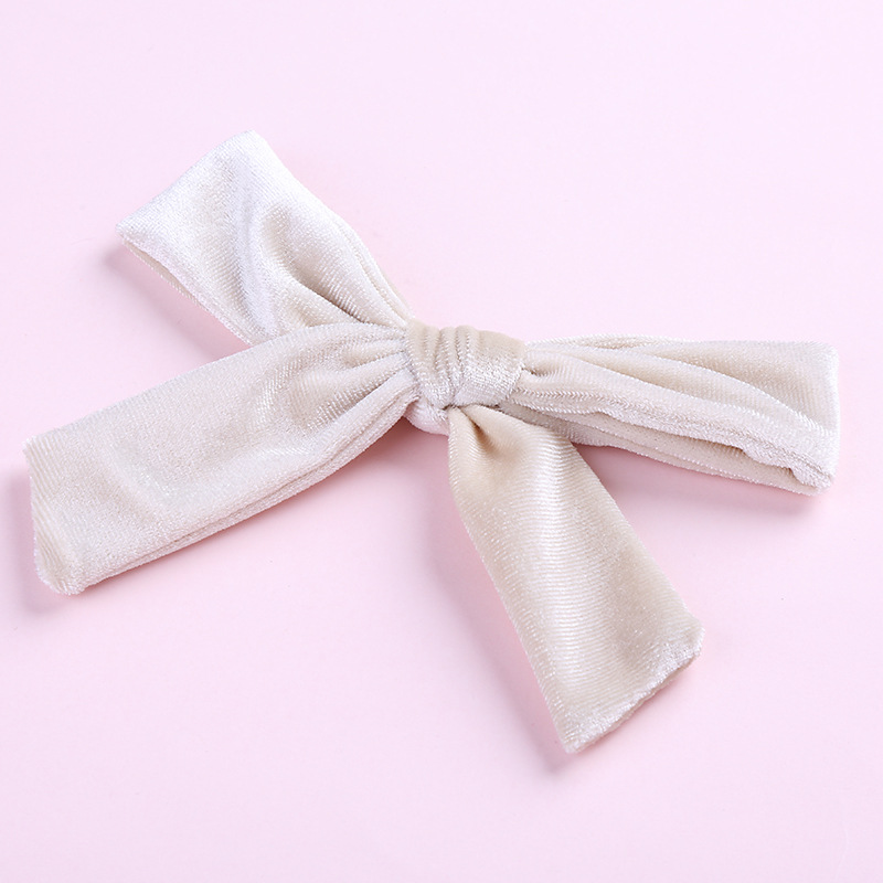 Daily Occasion Flannel Material Fashion Bow Knot Flannel Hair Clip