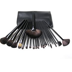 32-piece makeup brush set, 24 brushes, 18 brushes, 15 brushes, 12 brushes, black, wood color, makeup tools