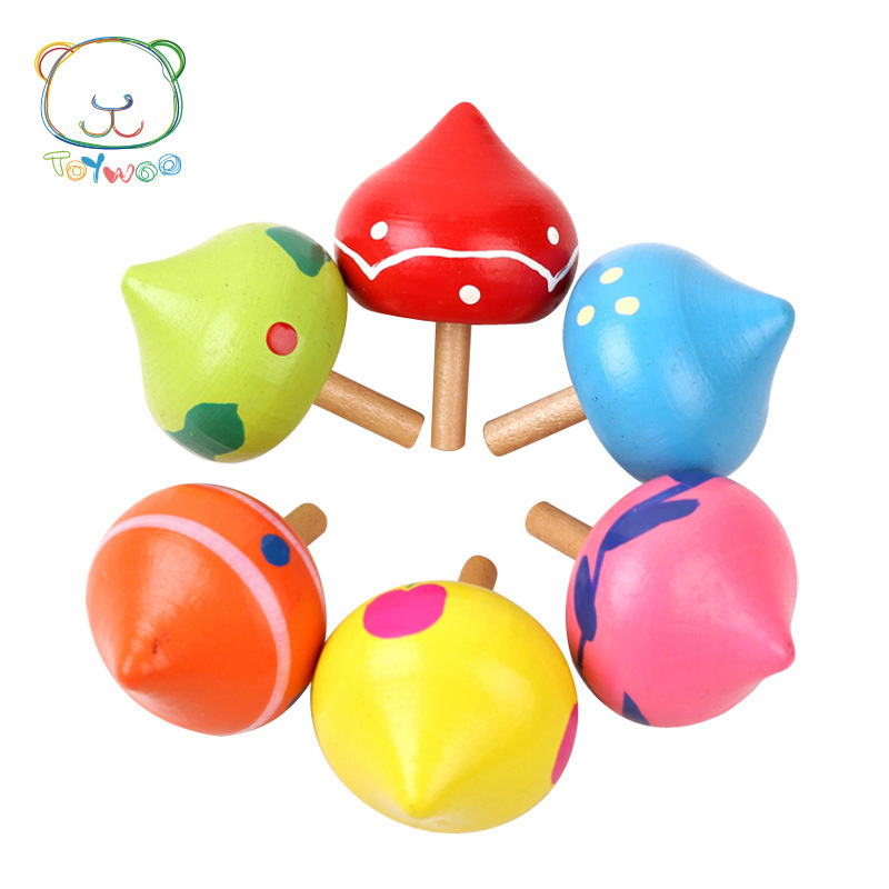 Yiwang Wooden Toys - Magic Spinning Top, Heart-Shaped Spinning Top