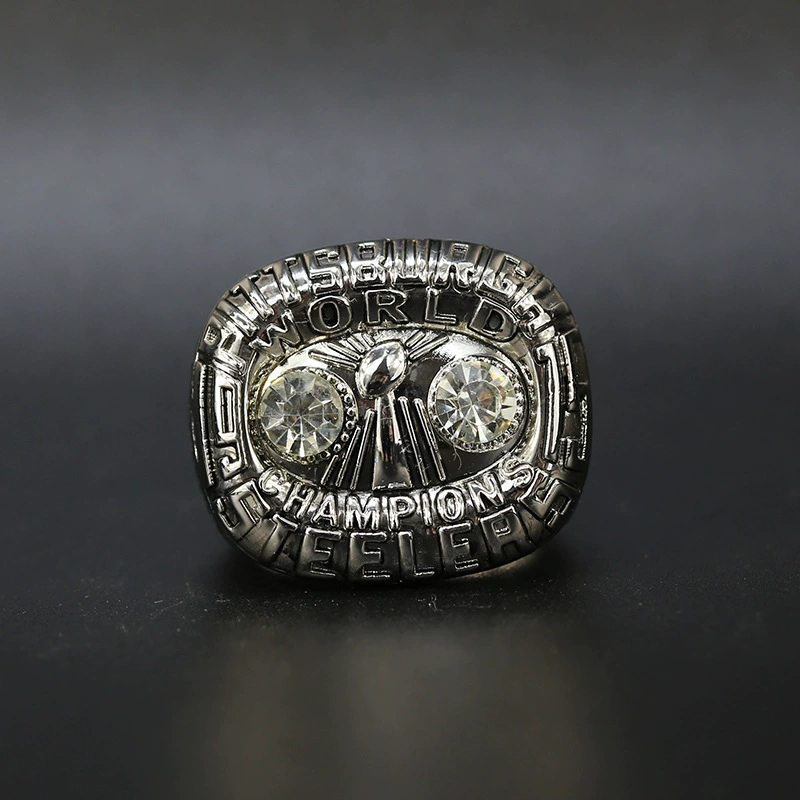 Кольцо стальной чемпион NFL Супербоул 1975 Pittsburgh steel мужское кольцо фильм сталь по индивидуальному заказу