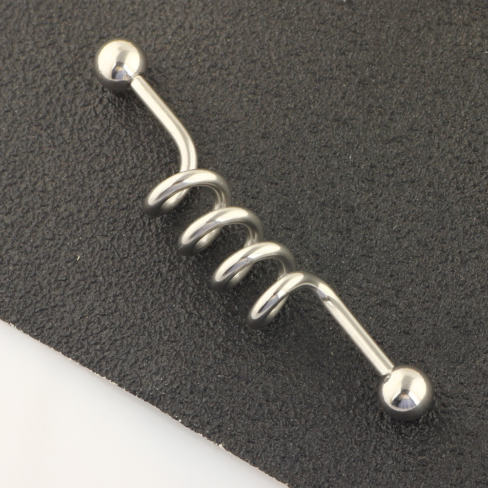5-Piece Industrial Earring Set Long Rod Piercing Earrings Stainless Steel Ear Cartilage Jewelry Set detail image 20