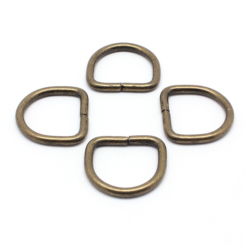 5*40*30加粗复古青古铜金属D扣半圆形铁丝扣女士小包包连接扣d环