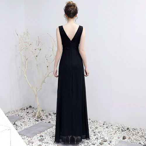 Evening dress nightclub long dress long perspective dress nightclub KTV Princess