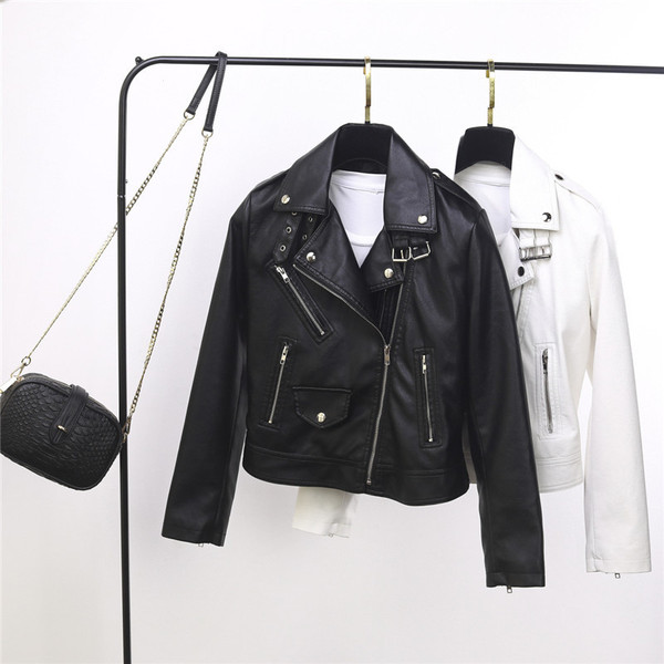 Autumn short polyurethane jacket