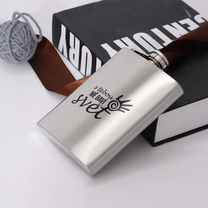 wholesale Silk screen flagon customized LOGO originality Stainless steel Wine Sold at home and abroad