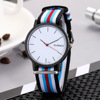Fashionable nylon woven sports cloth men's watch, simple and elegant design