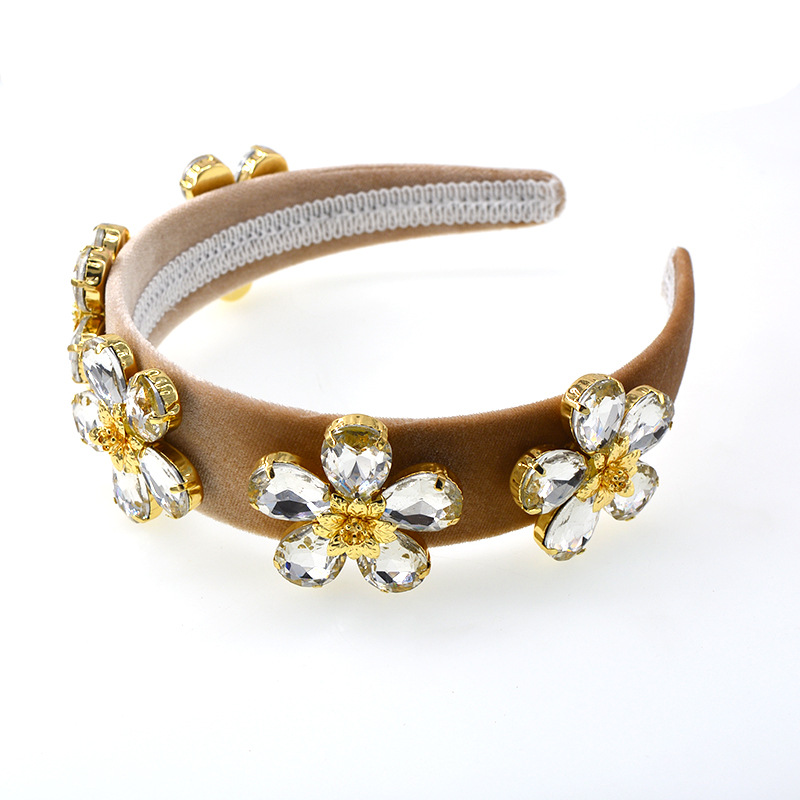 Fashion Baroque Crystal Flower Headband Wholesale display picture 6