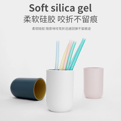 2020新品非1次性宝宝硅胶吸管喝水吸管儿童大口径粗吸管|ms