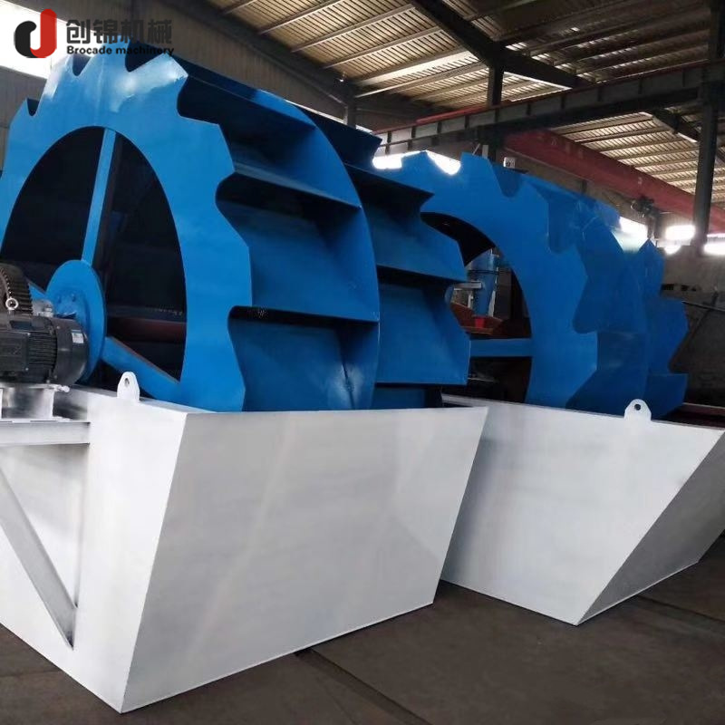 现货供应石料沙场河卵石轮斗洗砂机生产线 加厚叶板河沙清洗设备