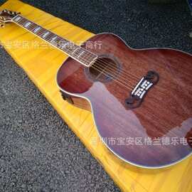 工厂批发43寸桃花心吉普赛Gibson jumbo J200类手工面单木吉他