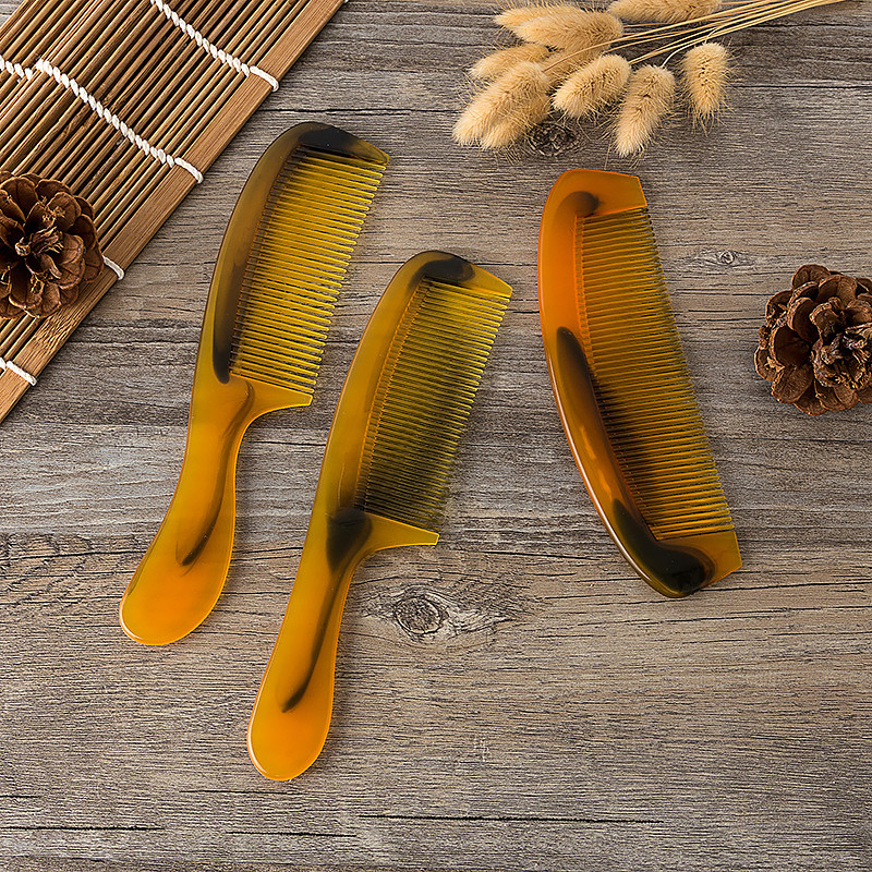 嘉美品牌加厚牛筋梳结实小静电塑料梳子学生卷发梳黄色直发梳|ru