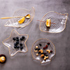 Creative Phnom Penh Transparent Glass Pan Ocean Series Disk Bowl tableware set Fruit plate snack dessert cake dish