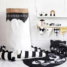 ins儿童条纹鳄鱼抱枕北美安抚枕婴儿围栏儿童房装饰玩具一件代发