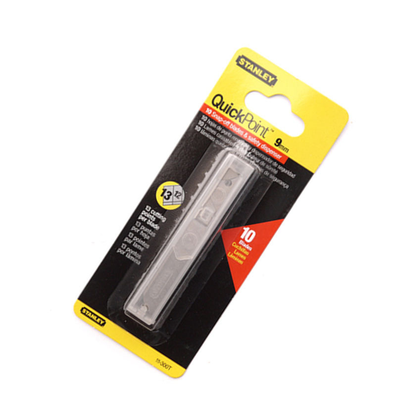 史丹利美工刀刀片替换刀片学生用刀电工刀片壁纸刀片10片/盒