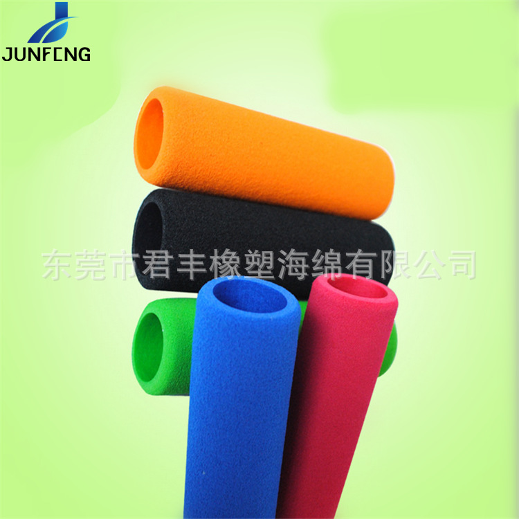 厂家直销光面nbr海绵工业用手把套 彩色橡塑泡沫防滑矽胶套管