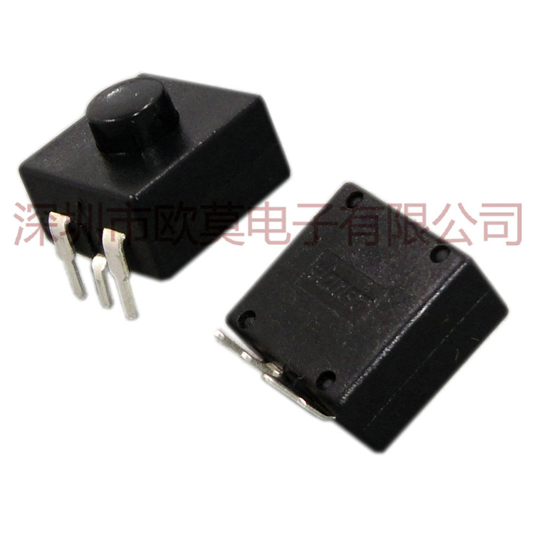 供应 12*12二开一关3脚电筒按钮开关 按键开关 玩具电源按键开关