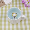 Cup in the cup, puppy panda ceramic water cup personal cup personal cup 3D Santa Santa elk Snow Marchu gift cup