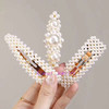 Hairgrip from pearl, hairpins handmade, woven universal bangs, Korean style, internet celebrity, simple and elegant design