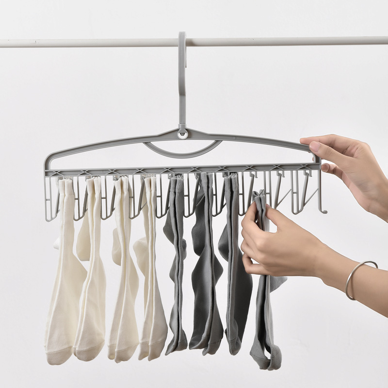Multi-functional plastic hanger creative drying rack anti-drop towel storage rack bra socks seamless drying rack