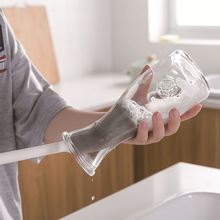 北欧居家简约款长柄海绵杯刷保温玻璃清洁刷简易奶瓶清洗海绵刷子