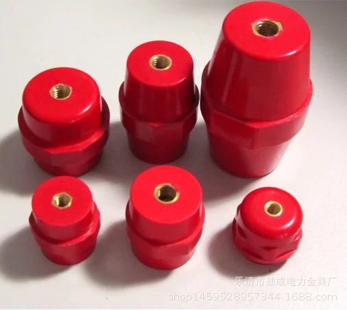 SM绝缘柱 红色绝缘座 绝缘子 纺锤形 绝缘子配电箱低压绝缘子