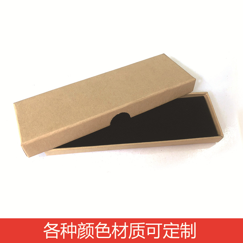 (现货）创意书签 耳环项链手链饰品包装盒复古牛皮纸盒 可印LOGO