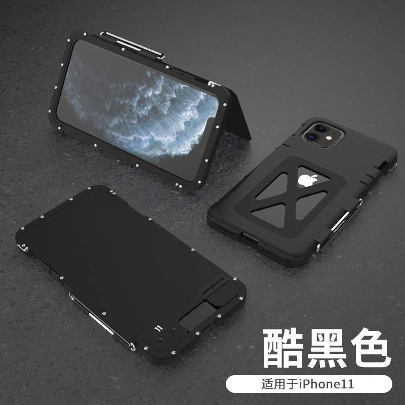 Armor King Iron Man Luxury Shockproof Stainless Steel 360° Rotating Metal Flip Case Cover for Apple iPhone 11 Pro Max & iPhone 11 Pro & iPhone 11
