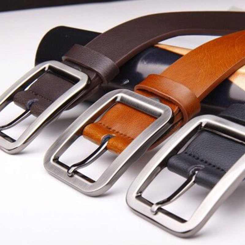 Leather casual belt