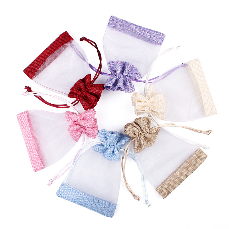 Simple Style Color Block Cloth Drawstring Jewelry Packaging Bags 1 Piece display picture 1