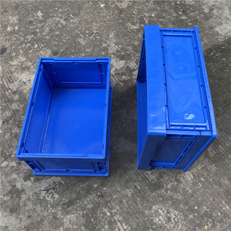 541*366*190塑料折叠箱 方便省空间周转箱 广州塑料箱塑胶箱蓝色
