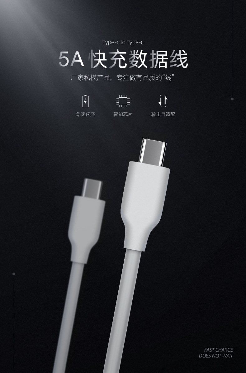 USB-C 转 USB-C 5A PD数据线