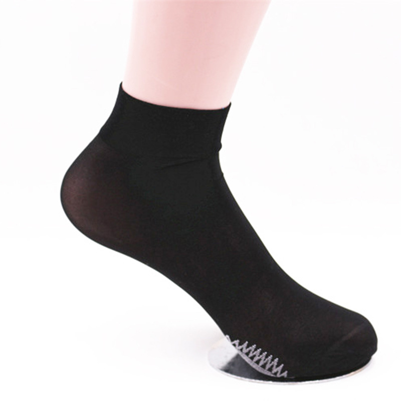 女短鋼絲襪腳底加棉防滑超薄透膚不勾絲夏季對對襪多色100雙批發