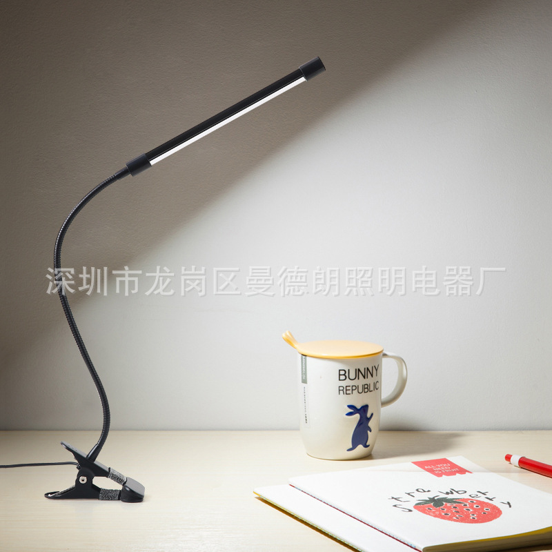 厂家批发新款led夹子台灯护眼学习床头阅读书灯美容美甲纹绣台|ru