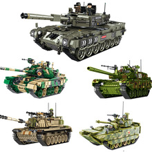 潘洛斯多款小颗粒99式主战军事坦克配件拼插科教模型玩具积木艾迪