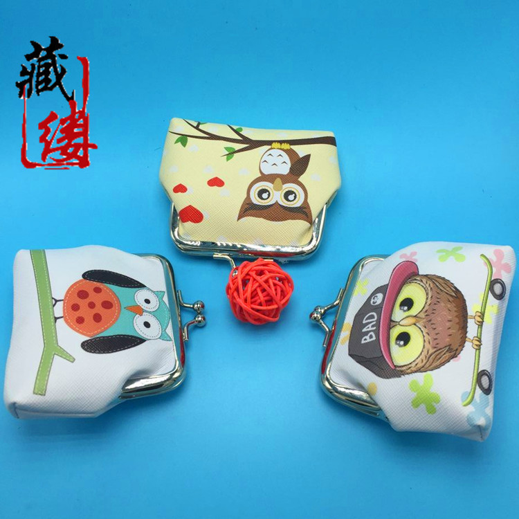 Owl fashion coin purse mouth gold bag small wallet card bag candy bag small gift foreign trade custom wholesale