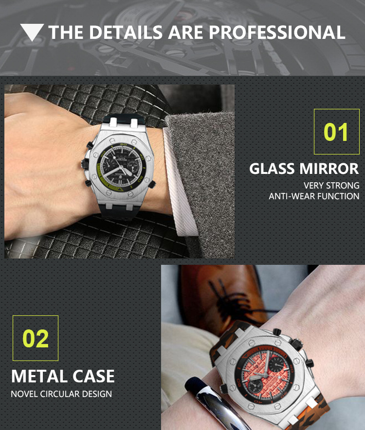 Kingston – montre à Quartz pour hommes, multifonctionnelle, en Silicone, étanche, de sport, tendance, nouvelle collection 2023_voghion.com