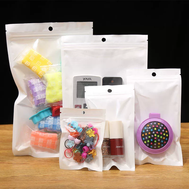 Ювелирная сумка на молнии Жемчужная пленка Мешок кости Инь и Ян полупрозрачный пластиковый пакет оболочка Мобильного Телефона Упаковочная Сумка рыболовные снасти полиэтиленовый пакет