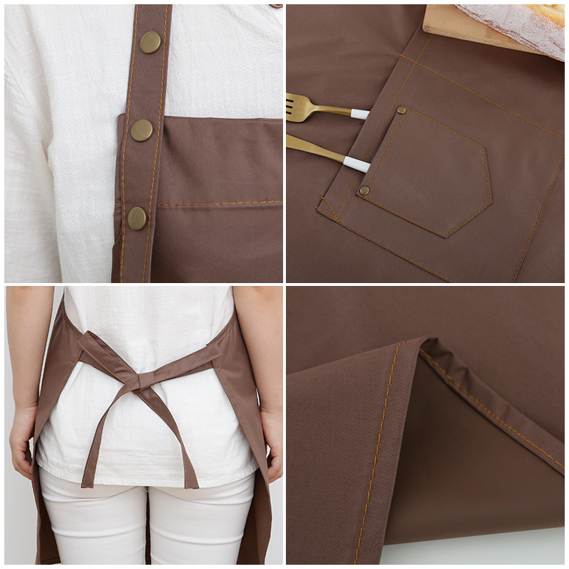 Simple hogar nórdico logotipo personalizable delantal impermeable cocina de las mujeres de cocina a prueba de aceite mono hombres y mujeres ropa de trabajo