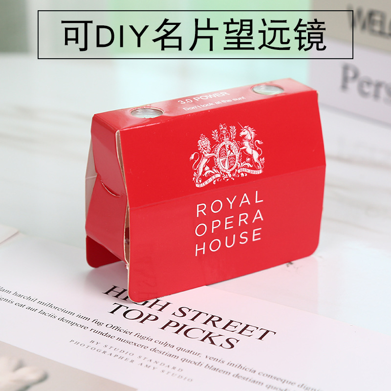 制作印广告logo折叠儿童望远镜 双筒望远镜 迷你户外纸质促销礼品