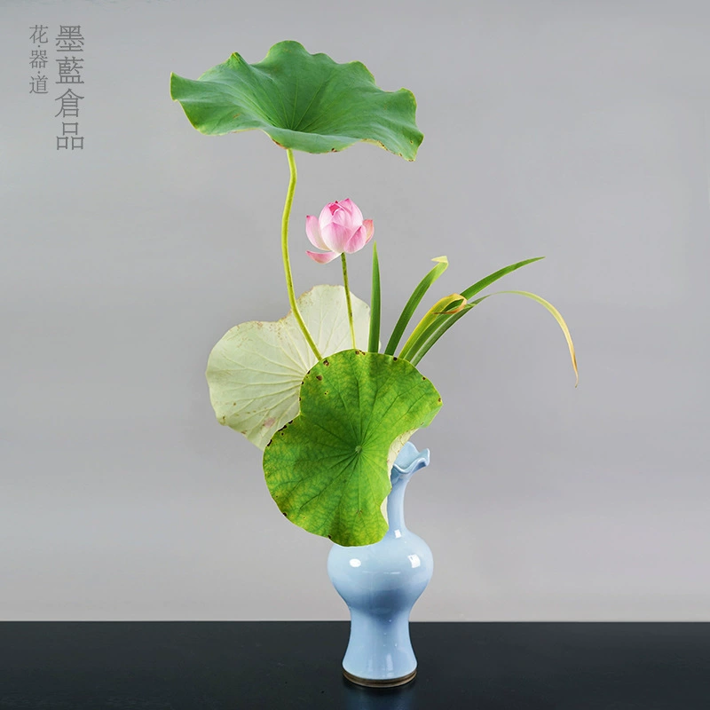 Ваза для цветов Сяоюань поток лист лотоса бутылка цветок литература Регулировка входной Цветок японский цветок дорожный цветочный импортированный из Японии