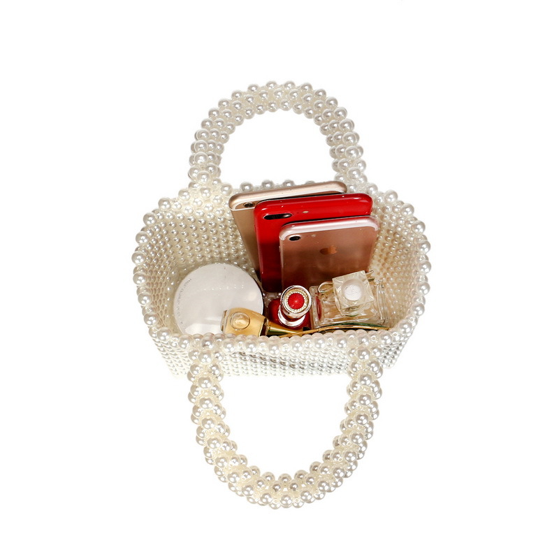 New Ladies Pearl Bag Fashion Handbag Hand-beaded Woven Bag Wholesale Nihaojewelry display picture 6